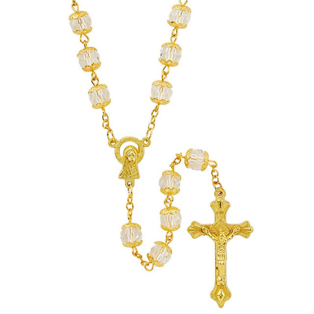 Rosary-Clear-Gold-Capped-7mm