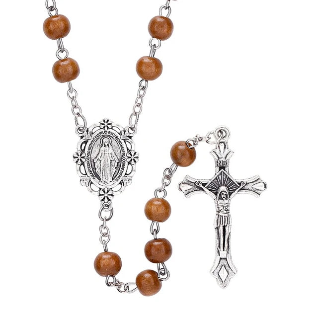 Rosary-Brown-Wood Bead