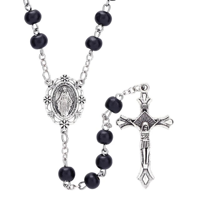 Rosary-Black-Wood Bead