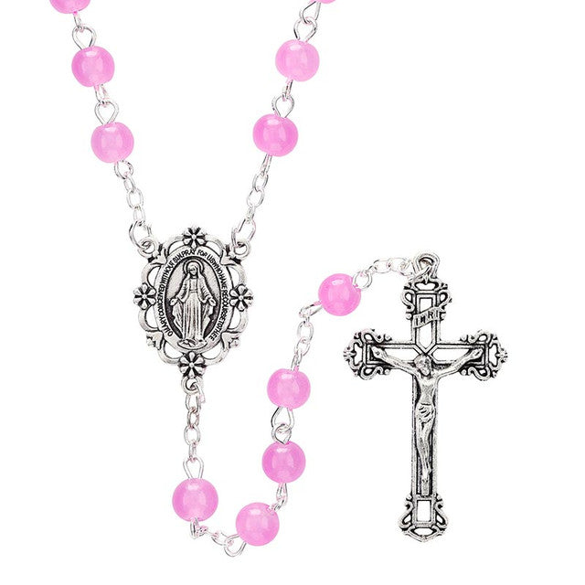 Rosary-Dark Pink-BK-18285