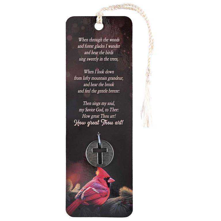 Bookmark-Then Sings My Soul-Cardinal-Tassel-Coin