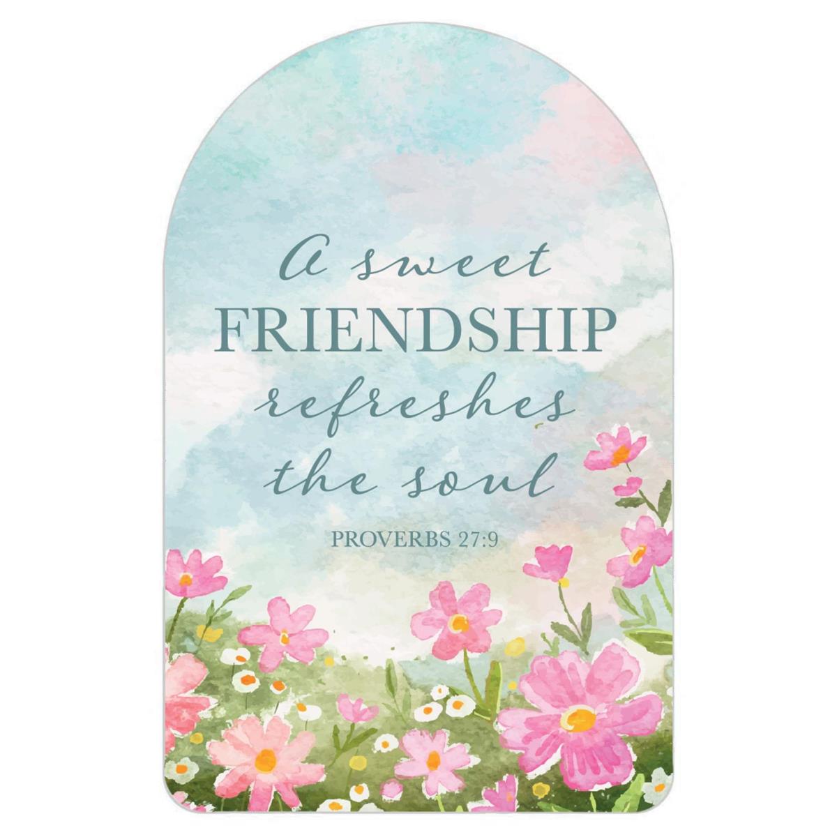 Pocket Card-Pink Floral Sweet Friendship