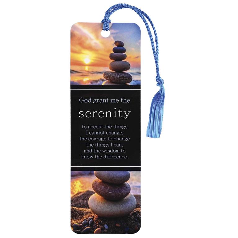 Bookmarker-Tassel-Serenity Prayer-Rocks