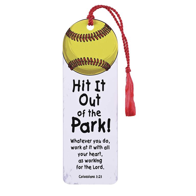 Bookmark-Tassel-Softball-Whatever You Do-BKMTL-673