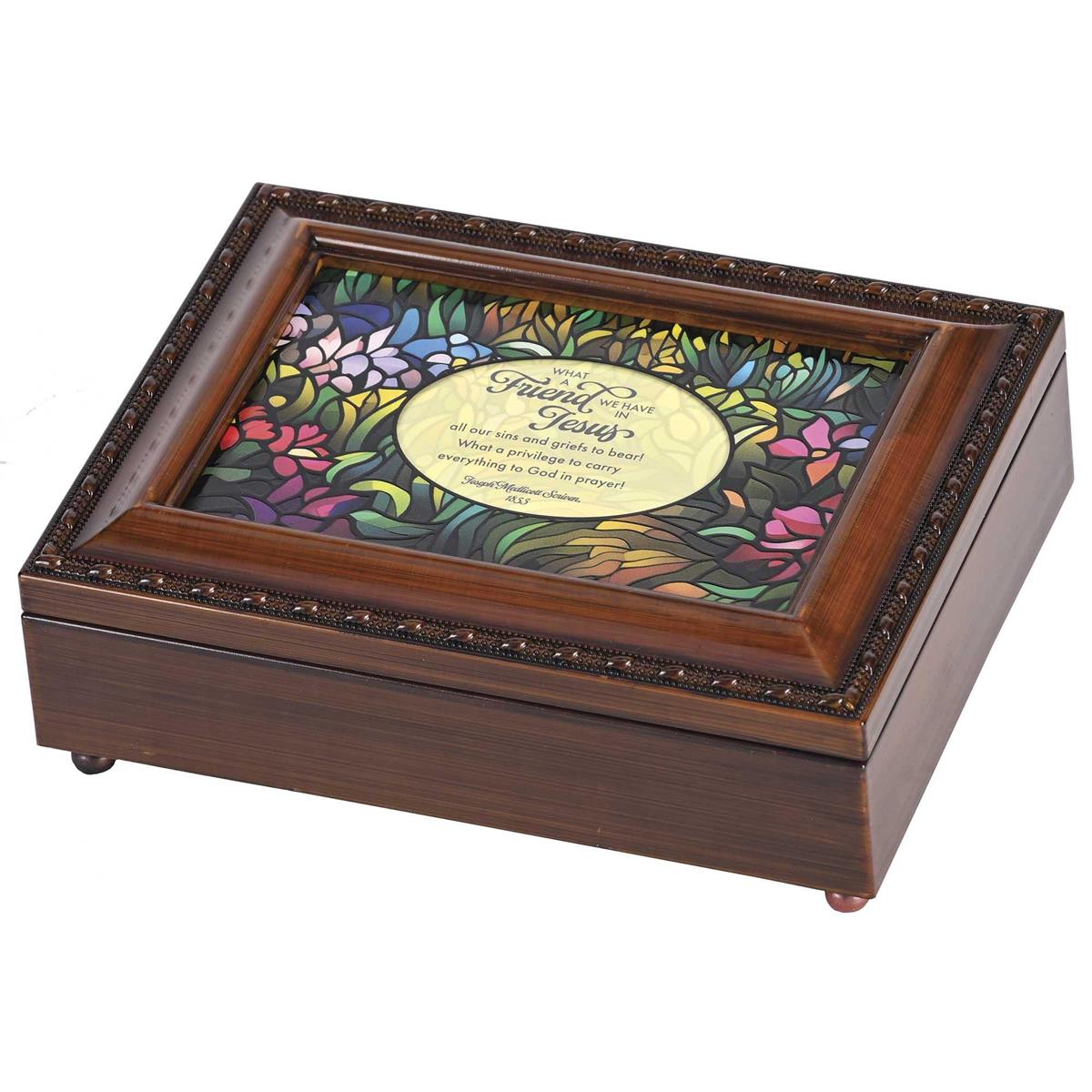 Music Box-What A Friend-Brown-Stained Glass