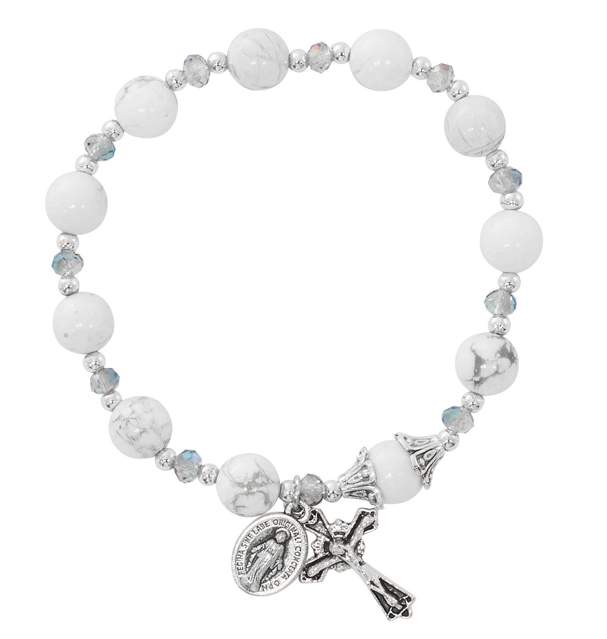 Auto Rosary-Howolite-Gray