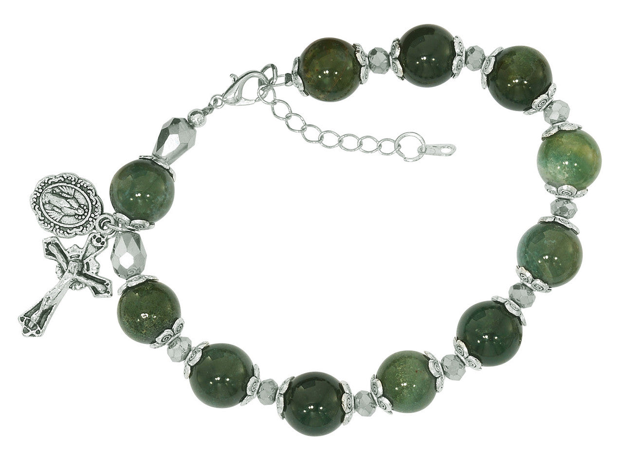 Bracelet-Rosary-Moss Agate Stone