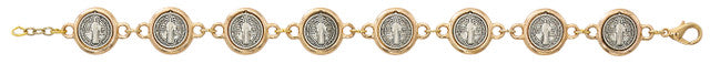 Bracelet-St Benedict-Gold-Silver