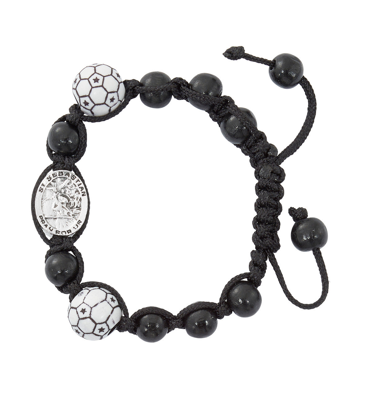 Bracelet/Black Soccer/St Sebast