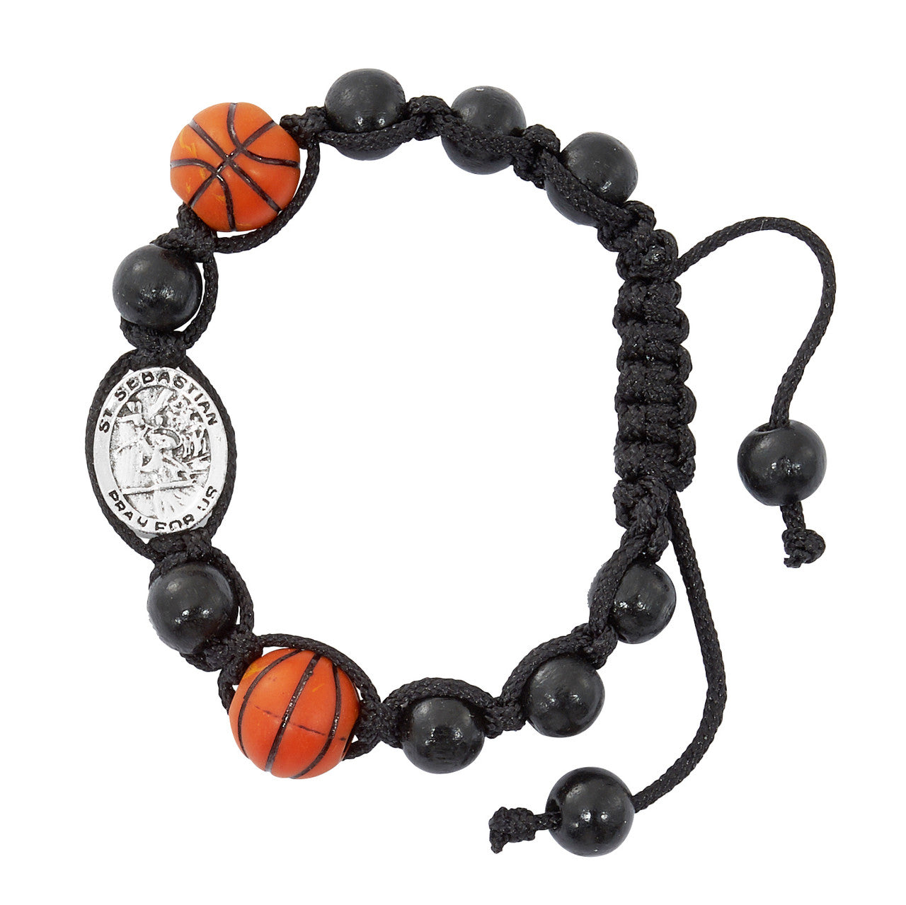 Bracelet-Black-St Sebastian-Basketball