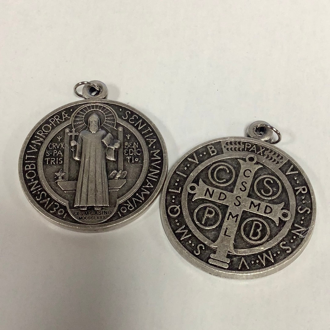 Medal-St Benedict-Silver-1 5/8"