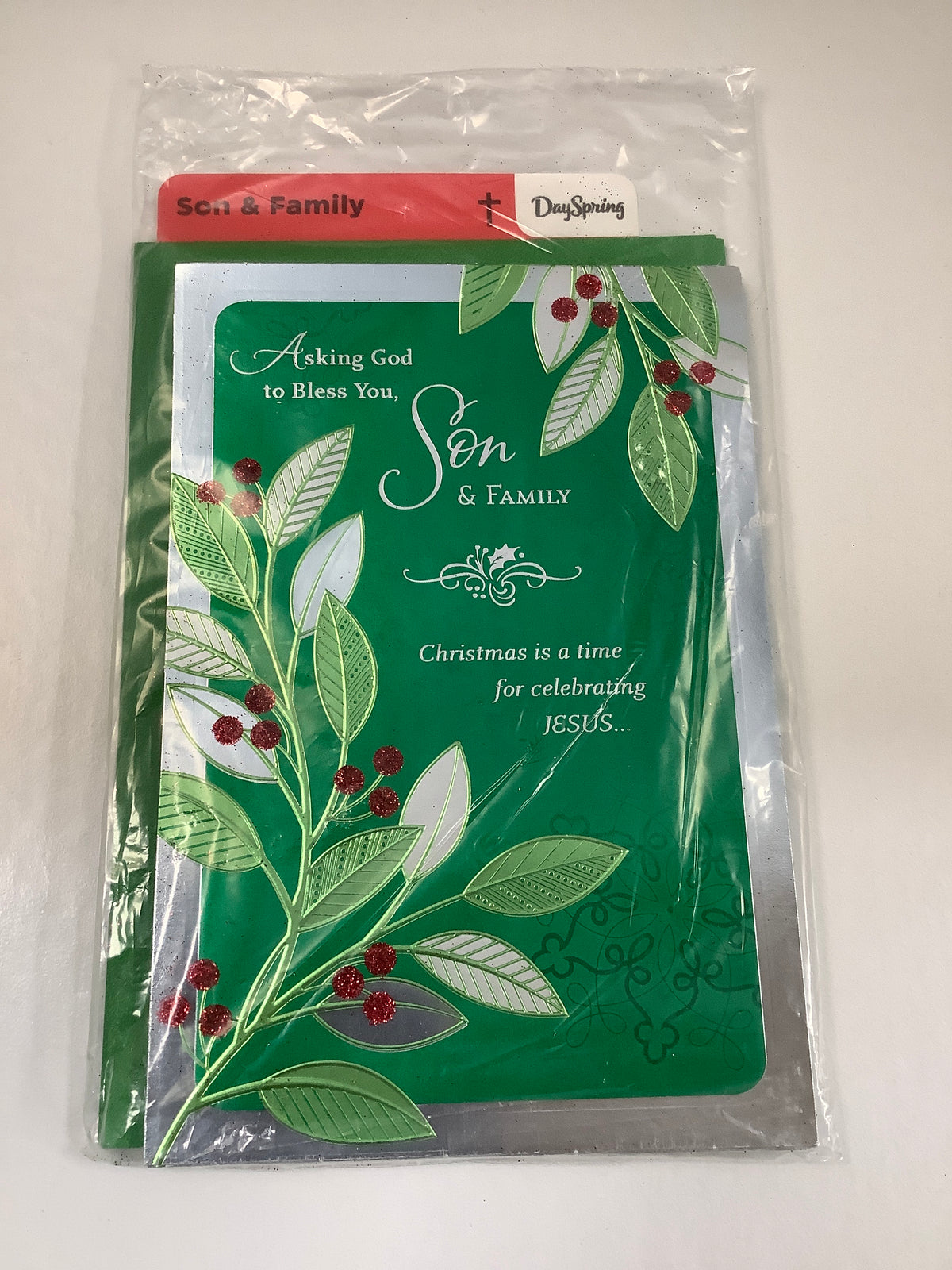 Card-Son & Family-Christmas-Holly Leaves-6240761