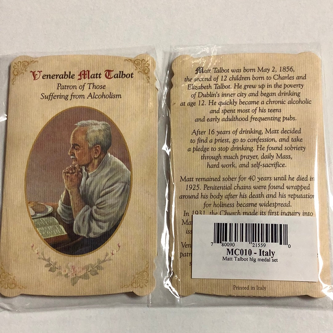 Medal-Healing Prayer Card-Matt Talbot-MC010
