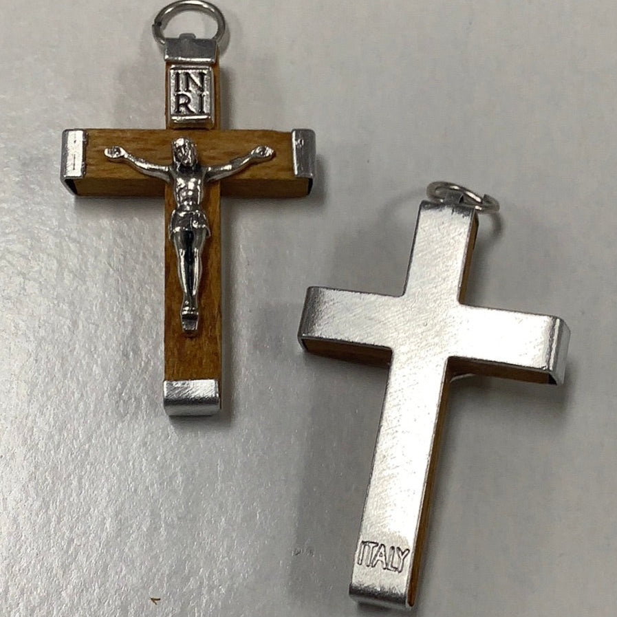 Crucifix/Wood/Natural/SM/1¼"