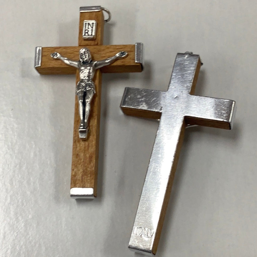Crucifix-Wood-Natural-LG-2&1/4"