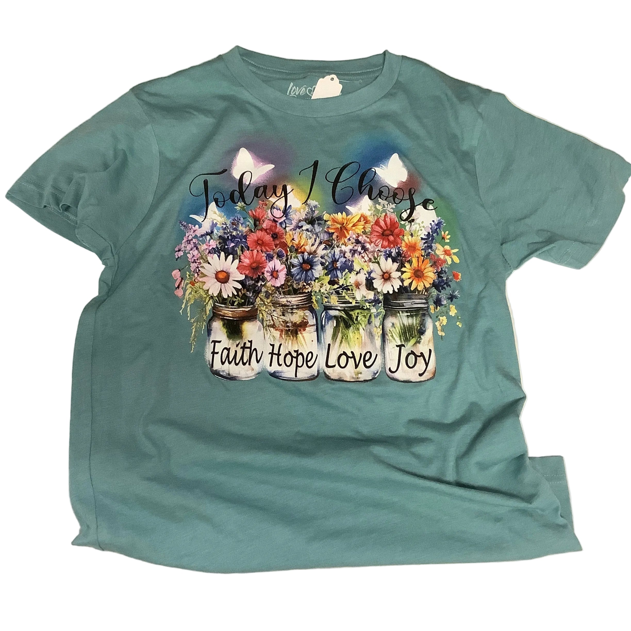 TShirt-Heather Lagoon-I Choose