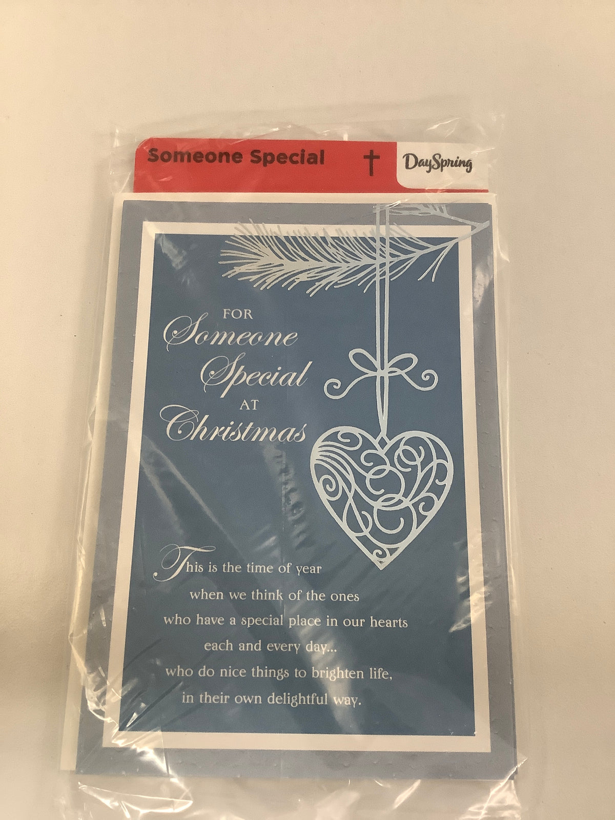 Card-Someone Special-Christmas-Heart On Blue-6240600