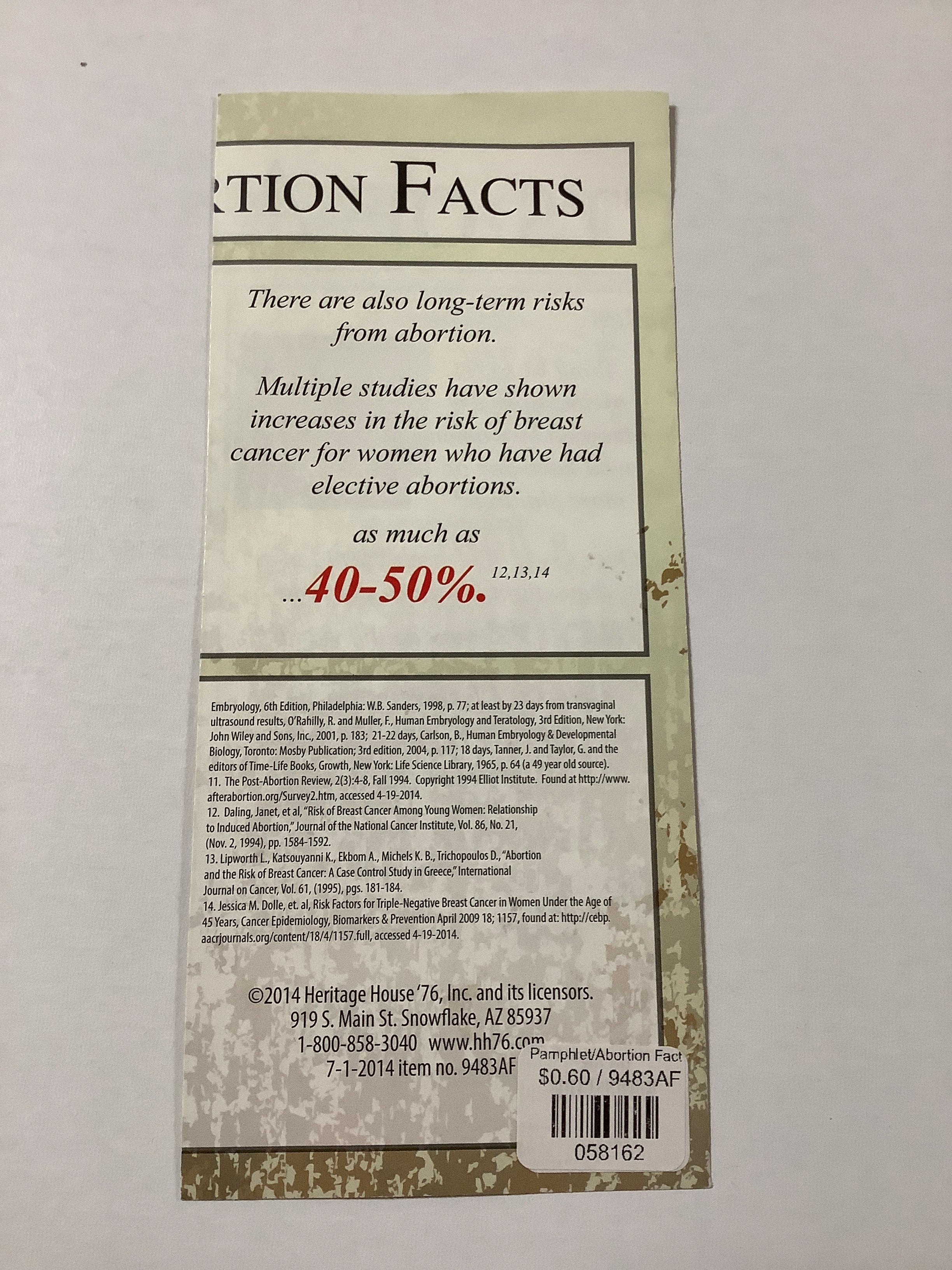 Pamphlet/Abortion Facts