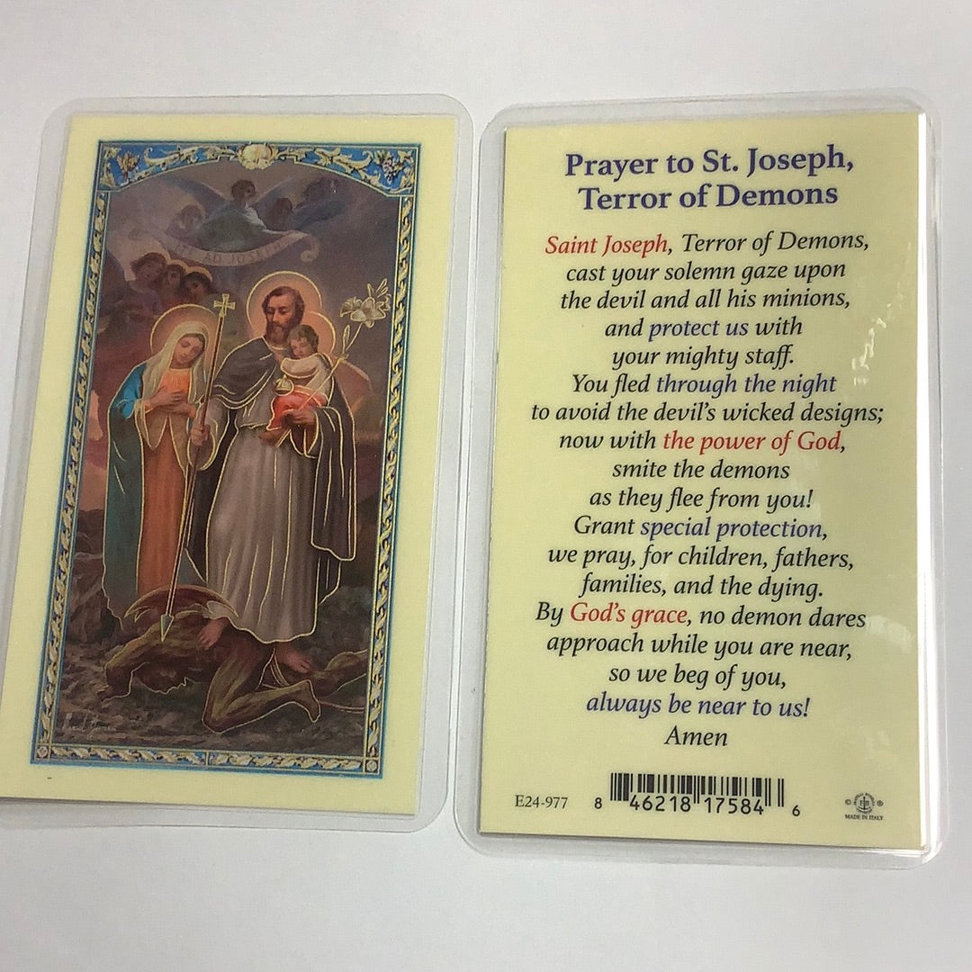 BM-laminated-St Joseph Terror of Demons-E24-977