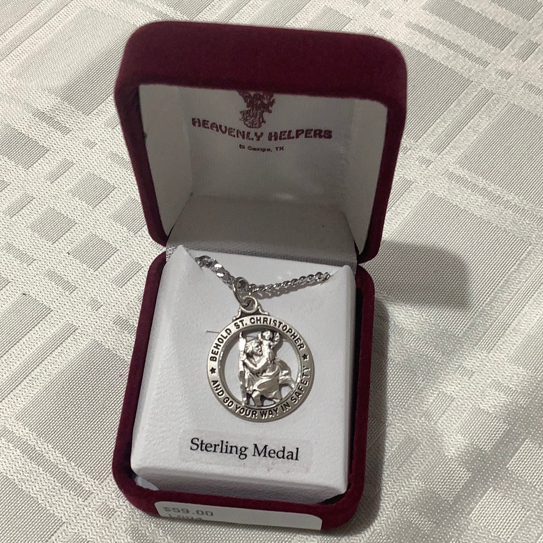Necklace/SS/St Chris/20"/Open