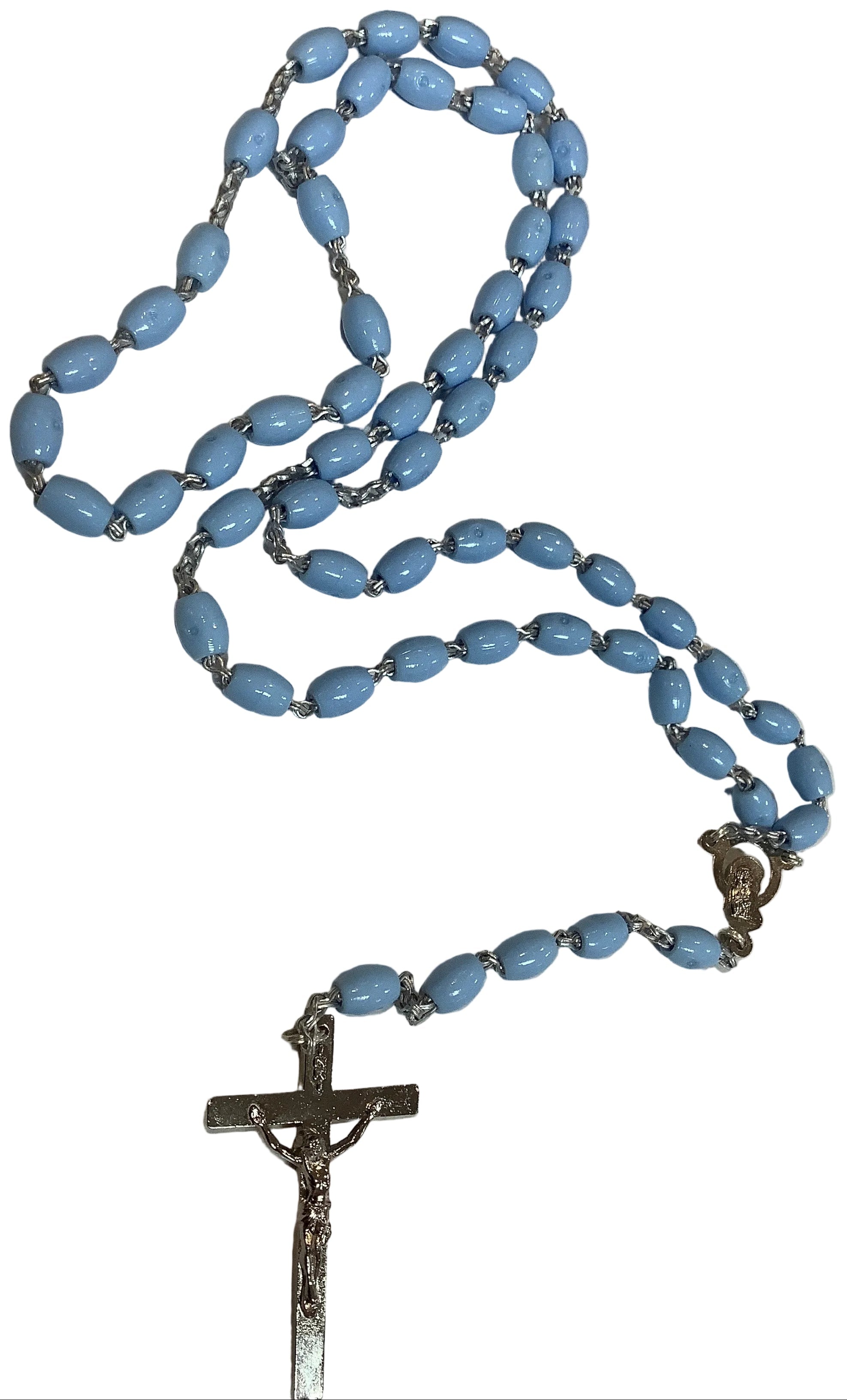 Rosary-Blue Plastic Beads