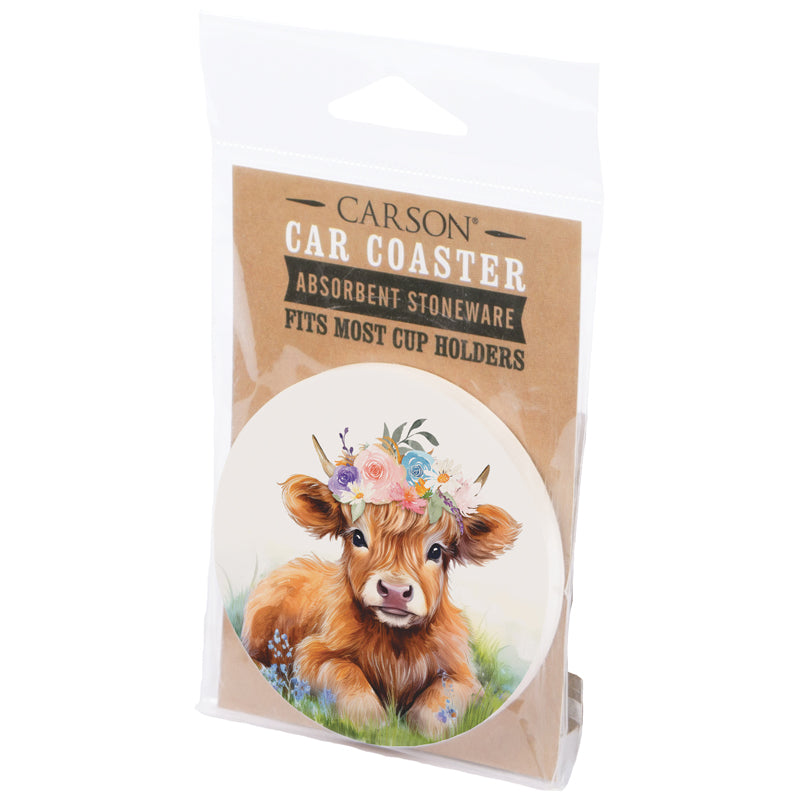 Car Coaster-Baby Highland Cow