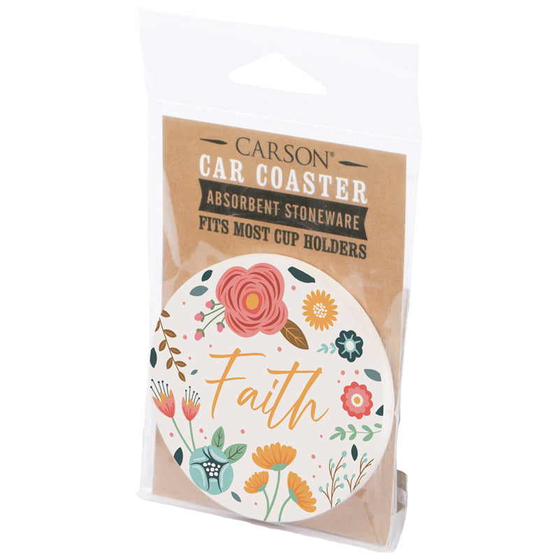 Car Coaster-Faith-Floral