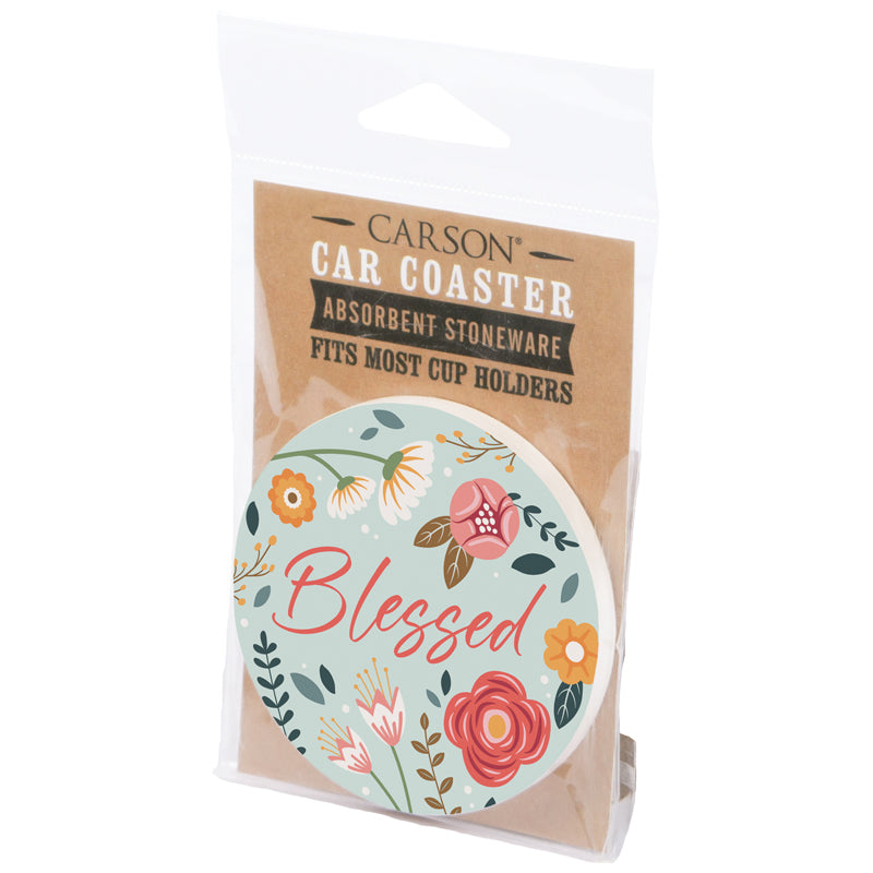 Car Coaster-Blessed-Floral