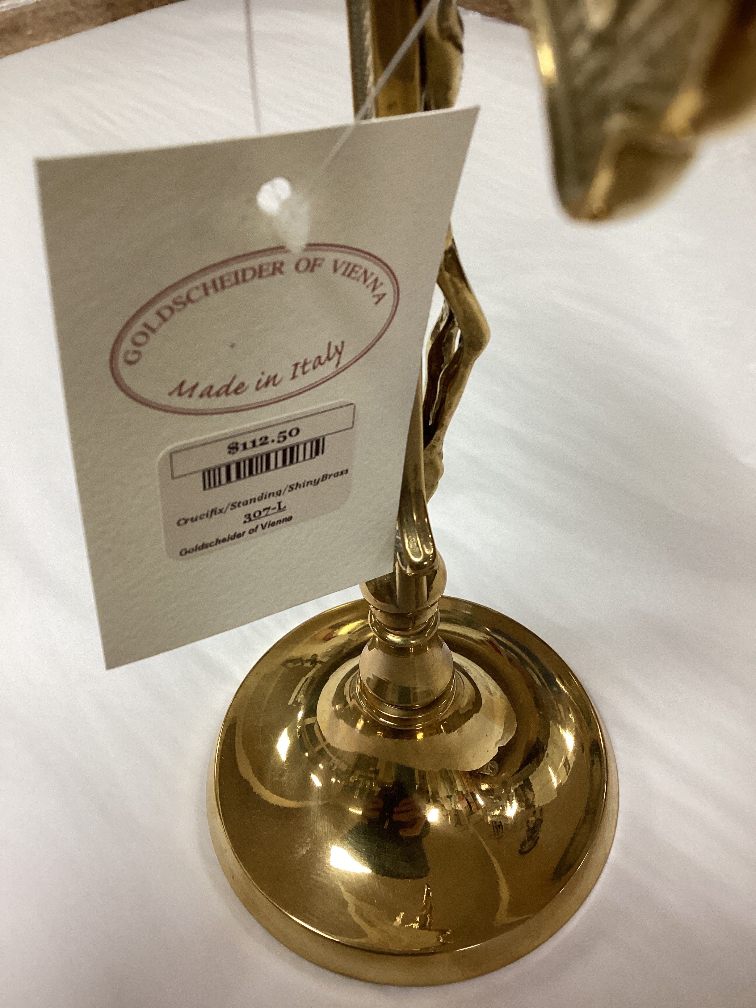 Crucifix-Standing-Brass-11"
