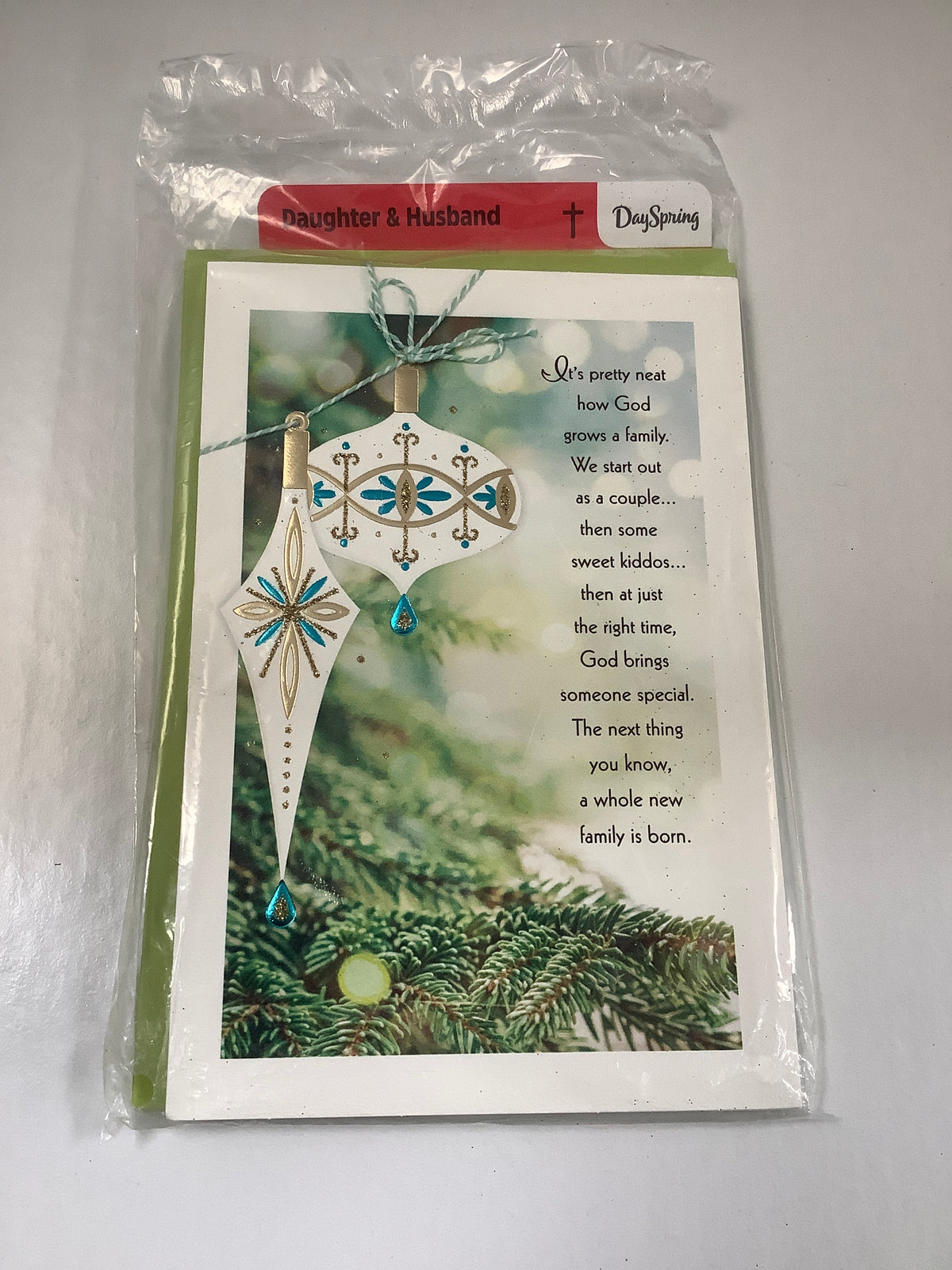 Card-Daughter & Husband-Christmas-Two Ornaments-5560473