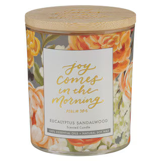 Candle-Glass-Eucalyptus Sandalwood-Joy Comes In The Morning