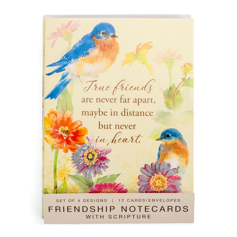 Card-Pkg of 12-Friendship-Blue Birds-CDSET20S