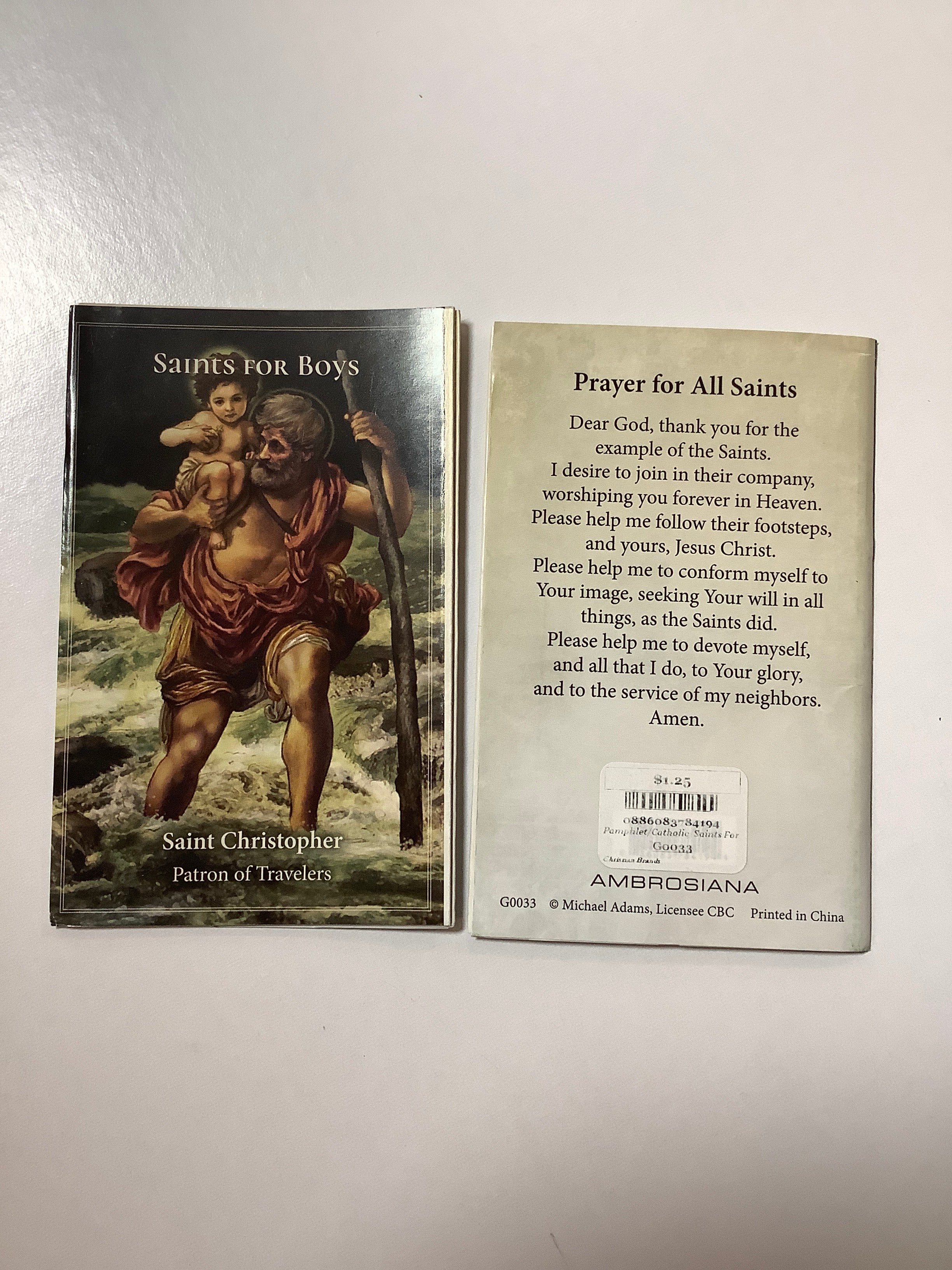 Pamphlet/Catholic/Saints For Boys