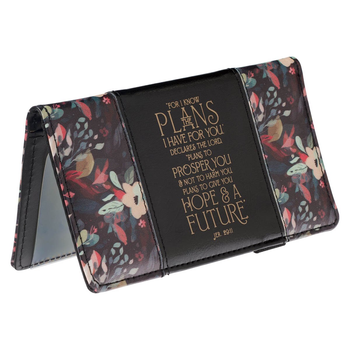 Checkbook Cover-Hope And Future-Midnight Botanical