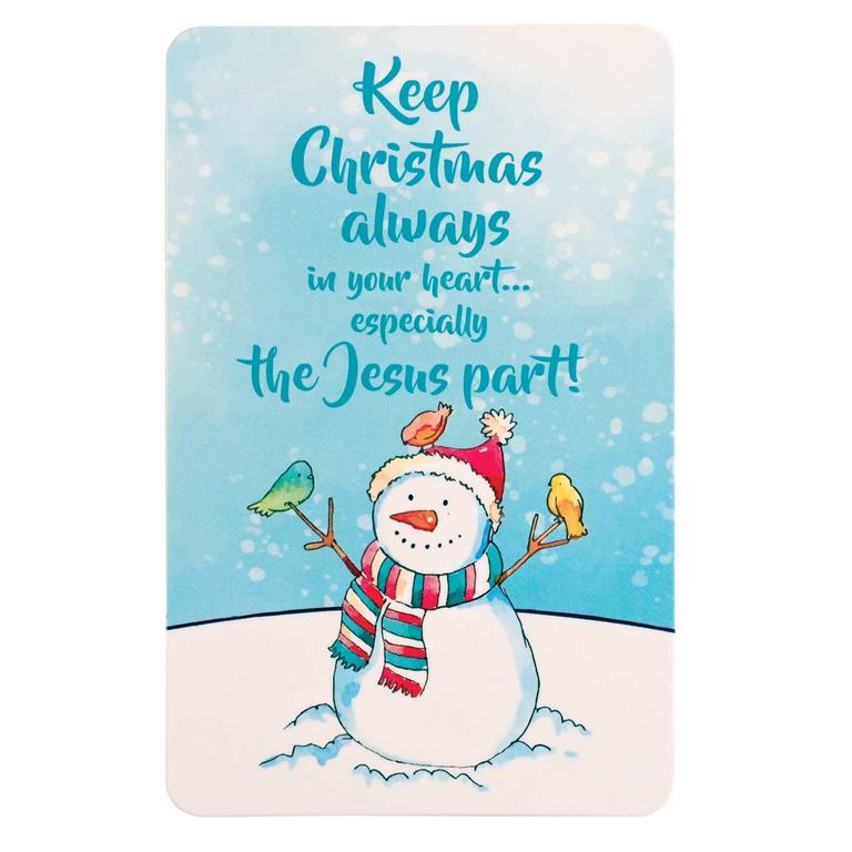 Pocket Card-Christmas-Keep Christmas-Snowman