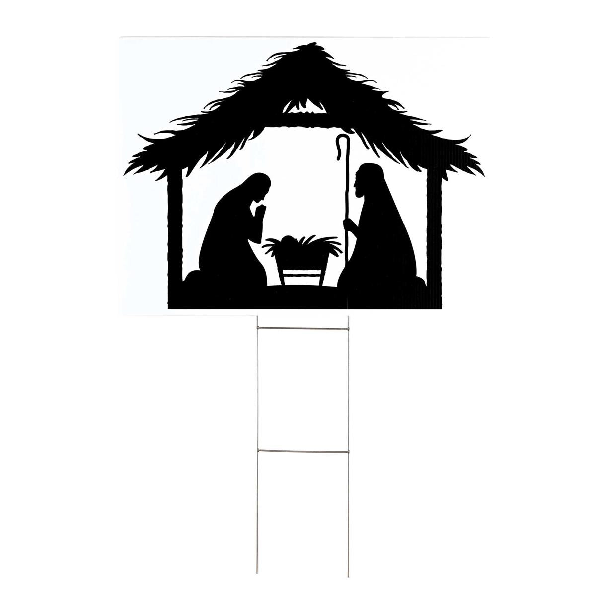 Yard Sign-Holy Family Silhouette