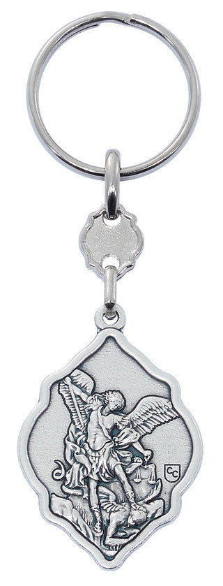 Keychain-St Michael-Sliver OX