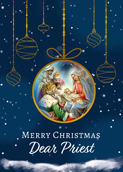 Greeting Card/Christmas/Priest/86190