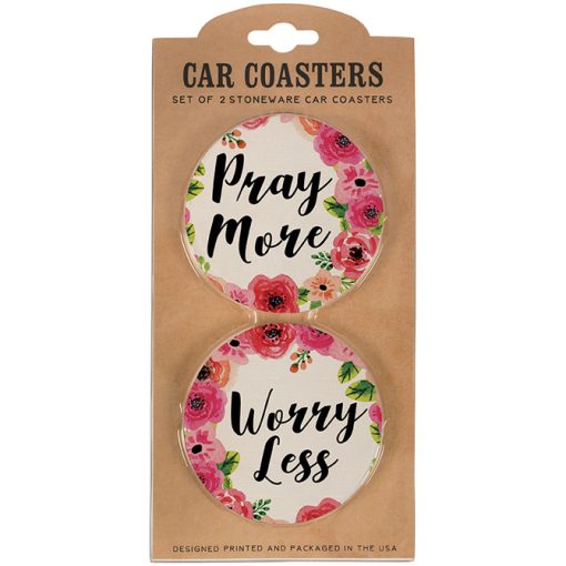 Car Coaster-Pray More Worry Less
