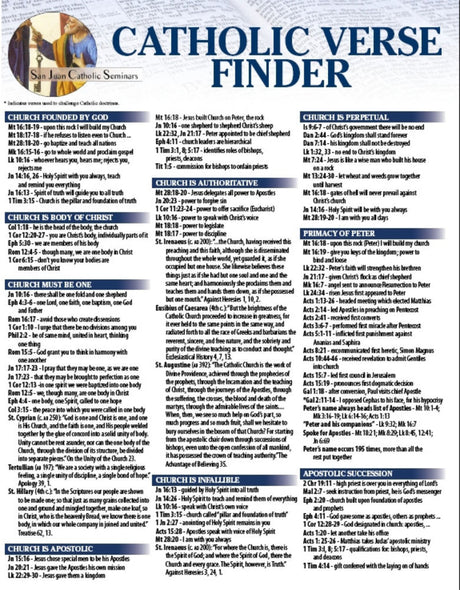 Pamphlet-Catholic Verse Finder - Large Print