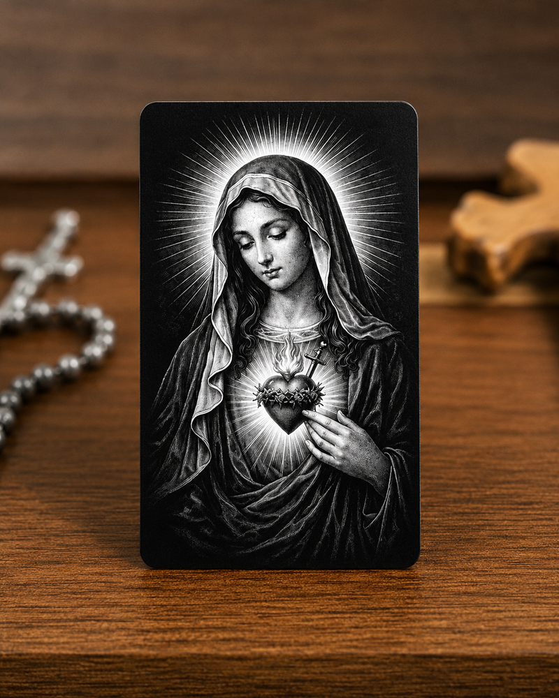 Prayer Card-Metal-Consecration to the Blessed Virgin Mary