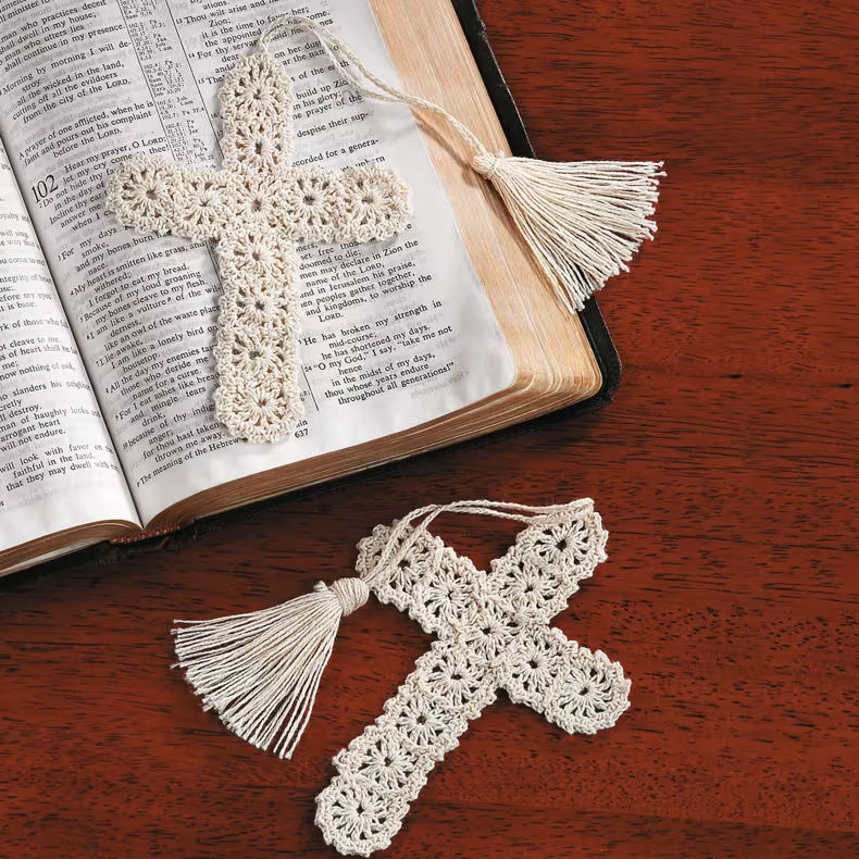 Bookmark-Crocheted Cross