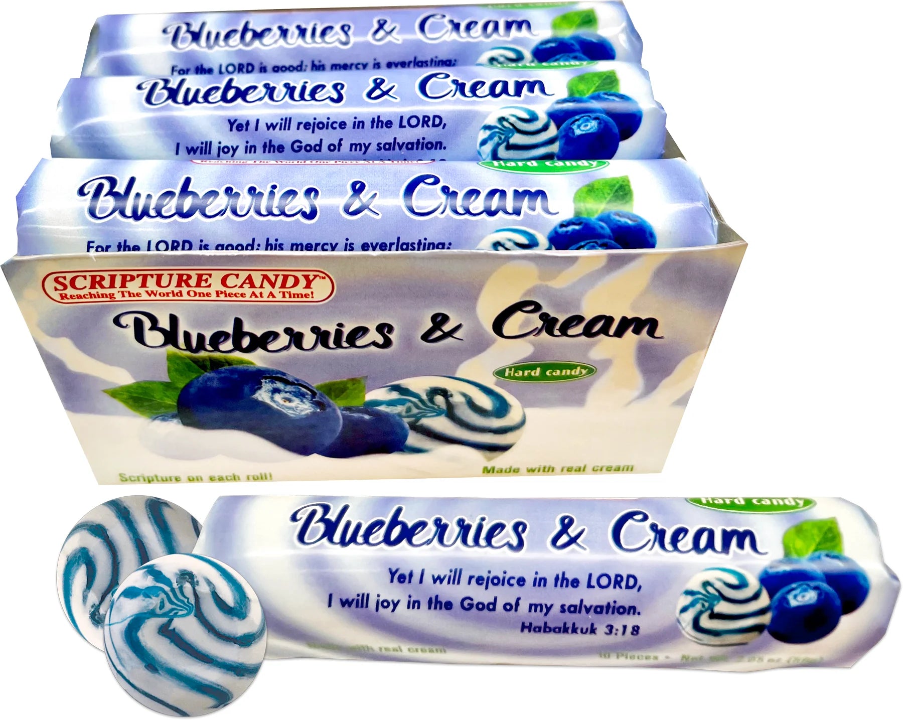 Candy-Roll-Blueberries And Cream