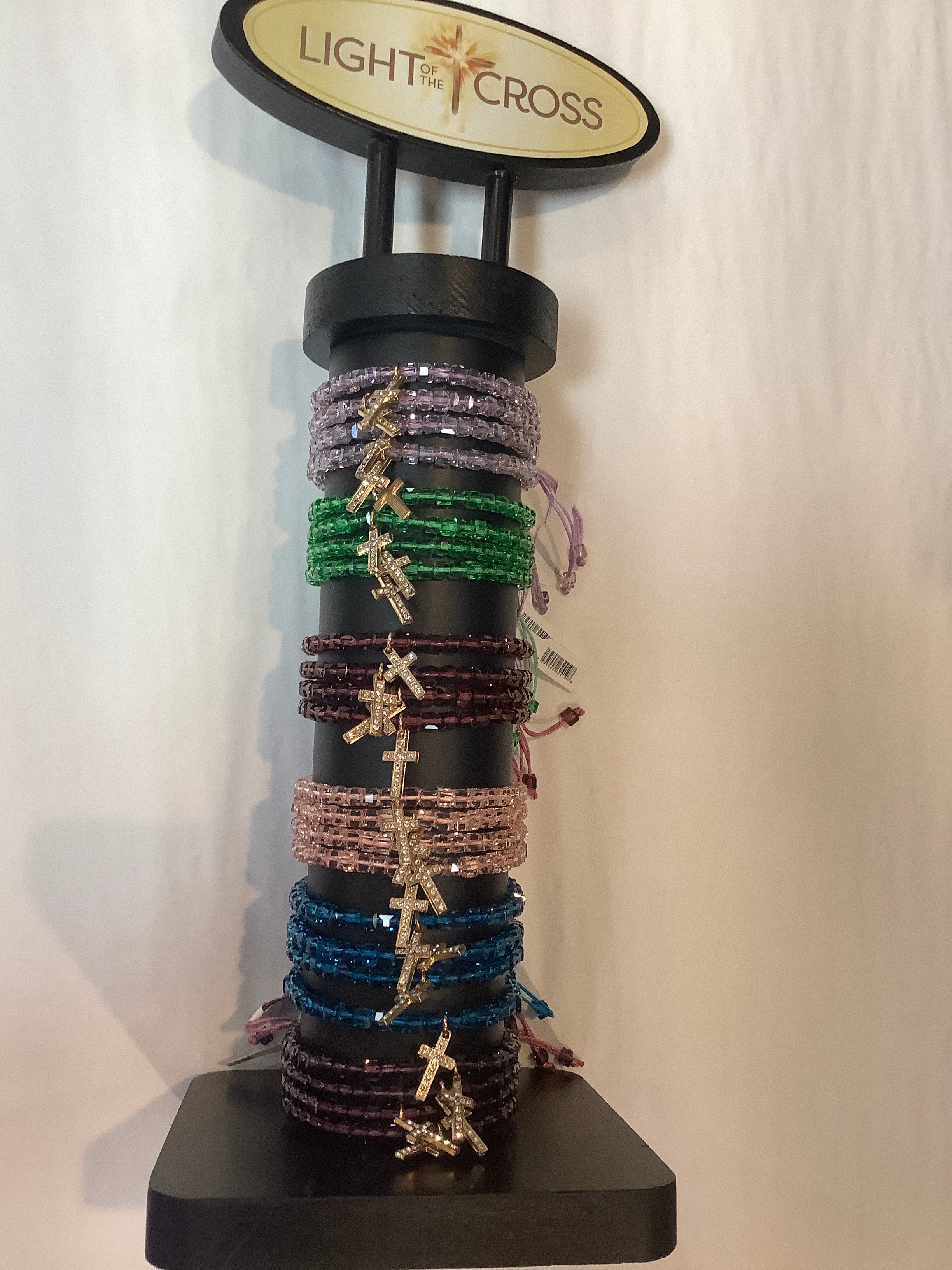 Bracelet-Cross-Beads-Assorted Colors-R7773