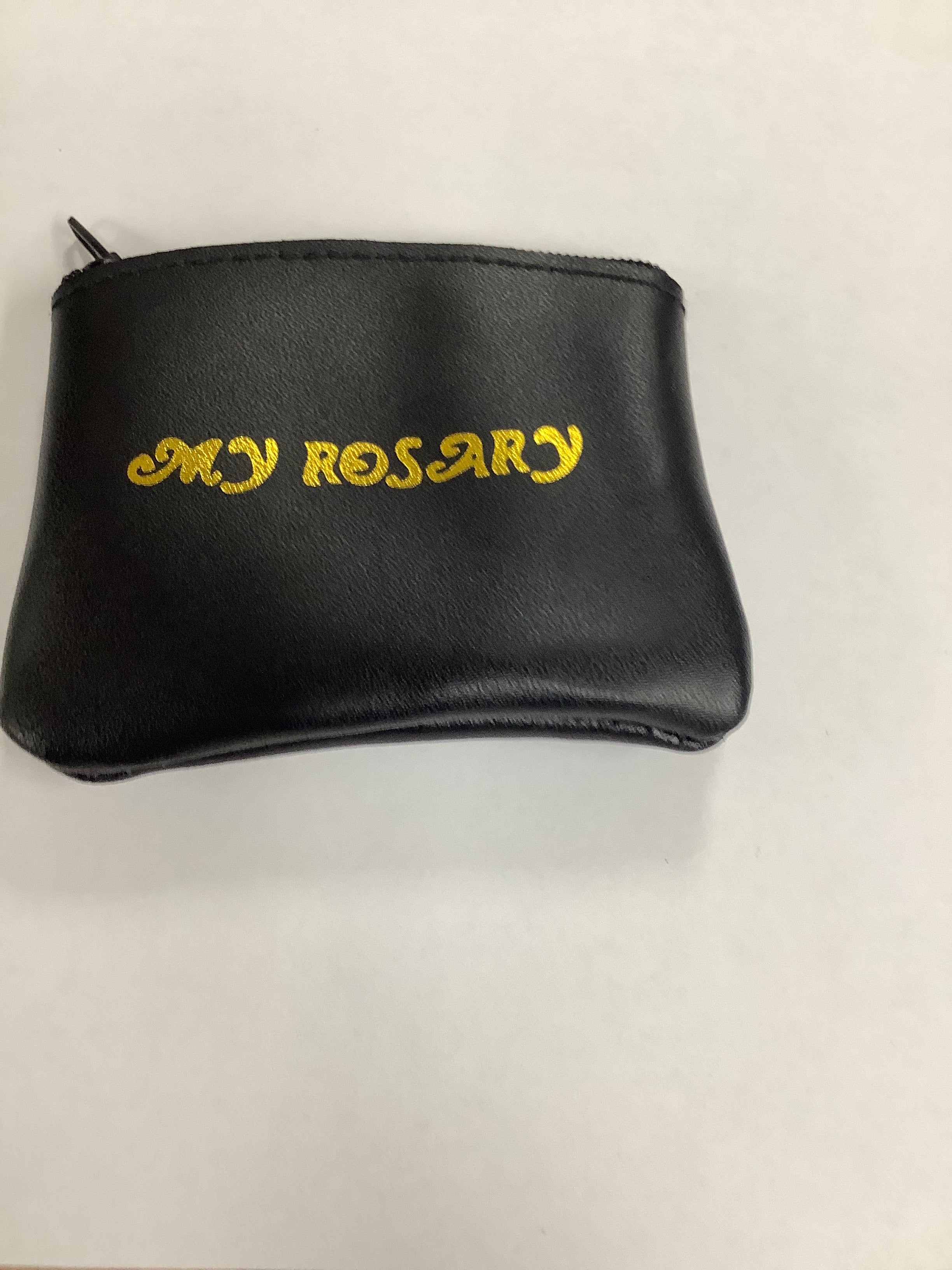 Rosary Case/Black/Leather/My