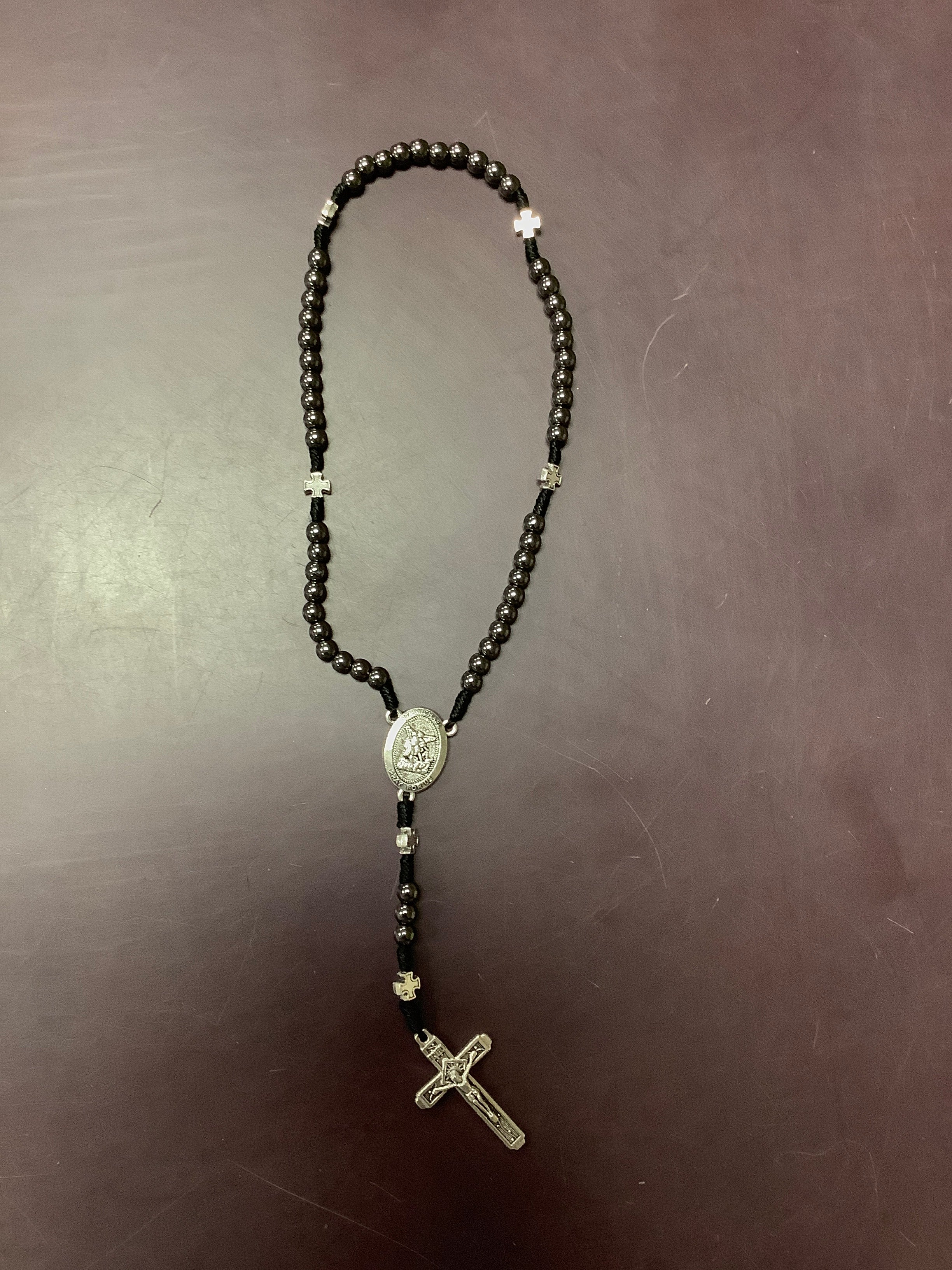 Rosary-Hematite-St Michael