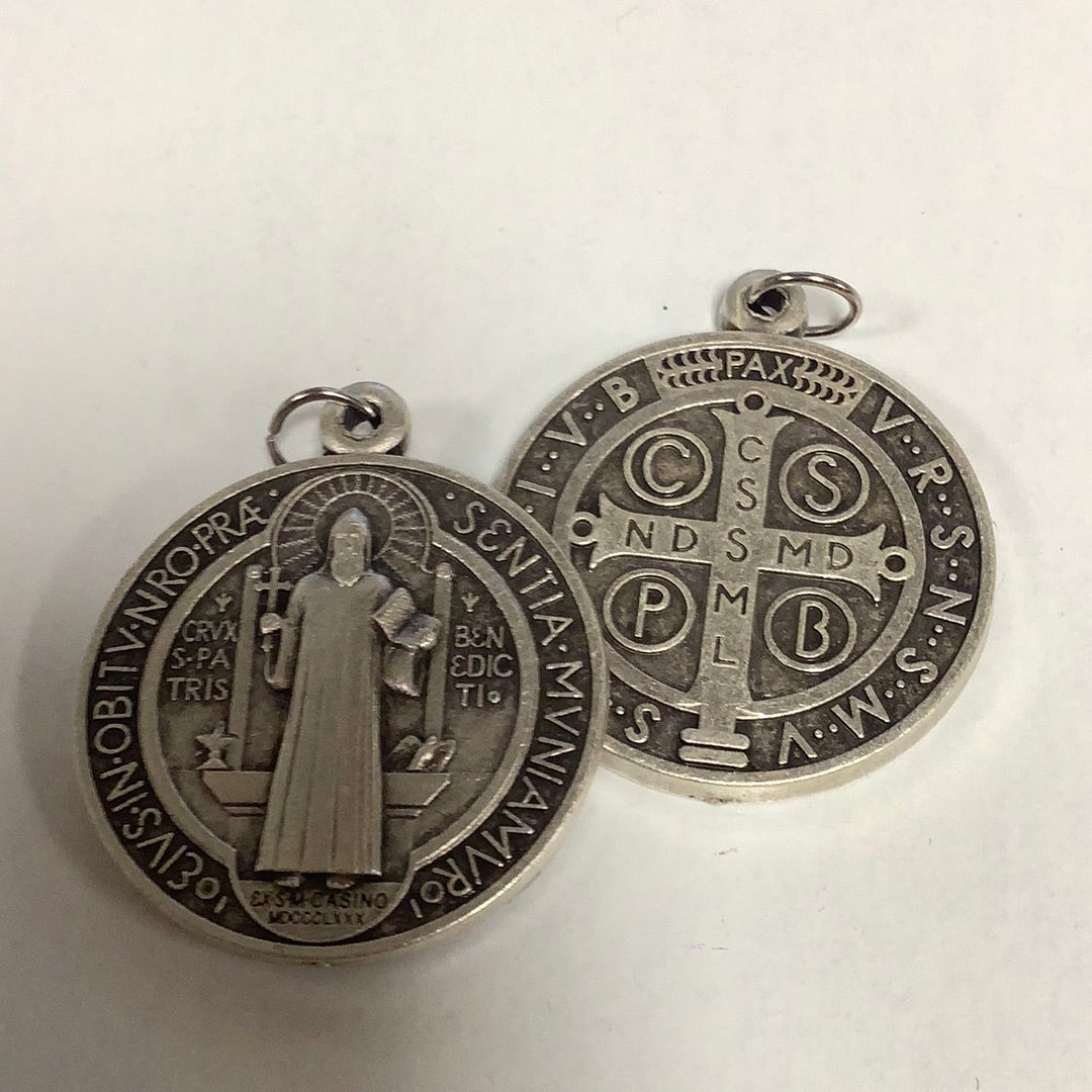 Medal-St Benedict-Silver-1 3/8"