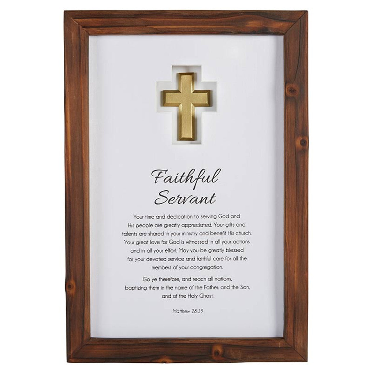 Plaque-Faithful Servant-Wood Frame