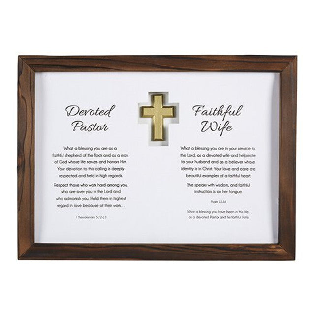 Plaque-Pastor Appreciation-Pastor & Wife-15x11