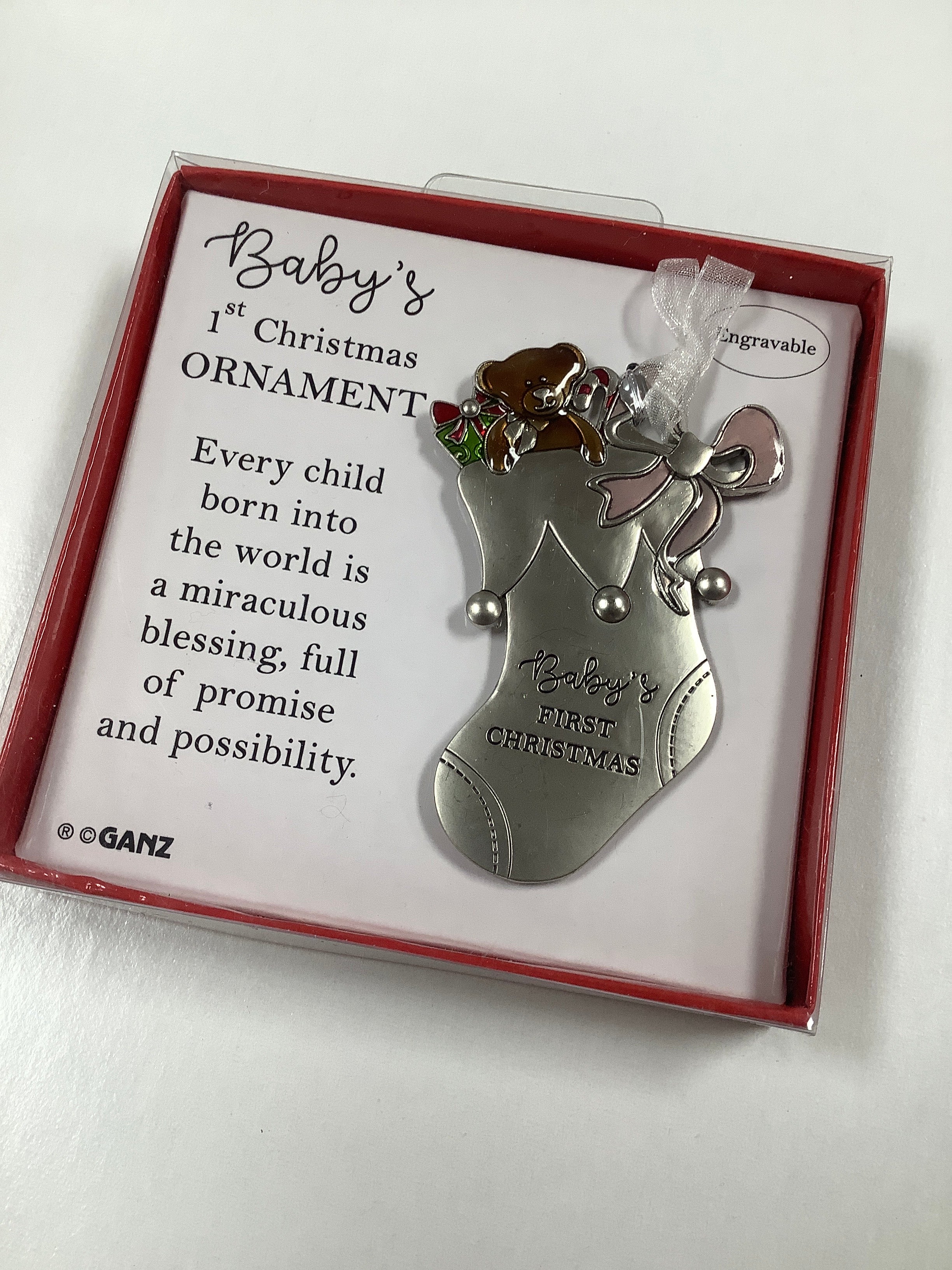 Ornament/Babys 1st/PinkStocking